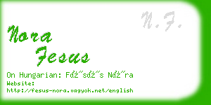 nora fesus business card